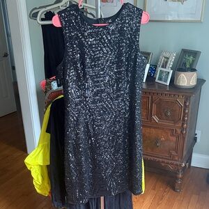 C. Luce Shimmering Black Sequin dress